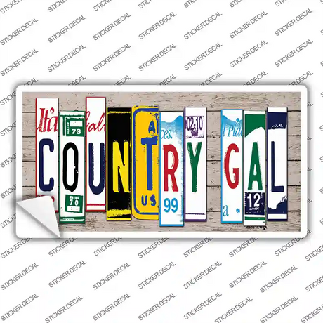 Country Gal Art Novelty Sticker Decal