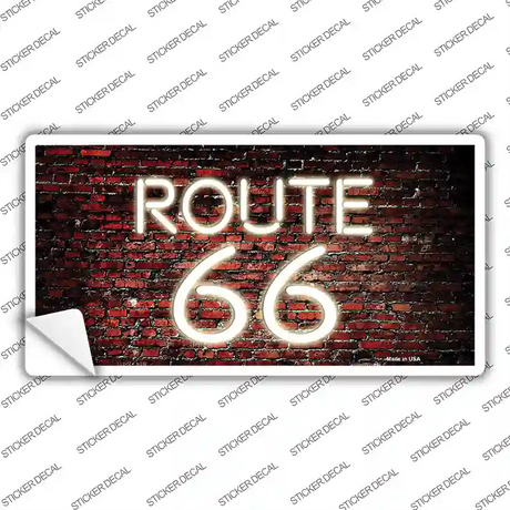 Route 66 Neon Brick Novelty Sticker Decal