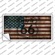 Route 66 American Flag Transparent Novelty Sticker Decal