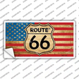 Route 66 American Flag Novelty Sticker Decal