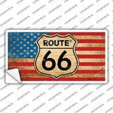 Route 66 American Flag Novelty Sticker Decal