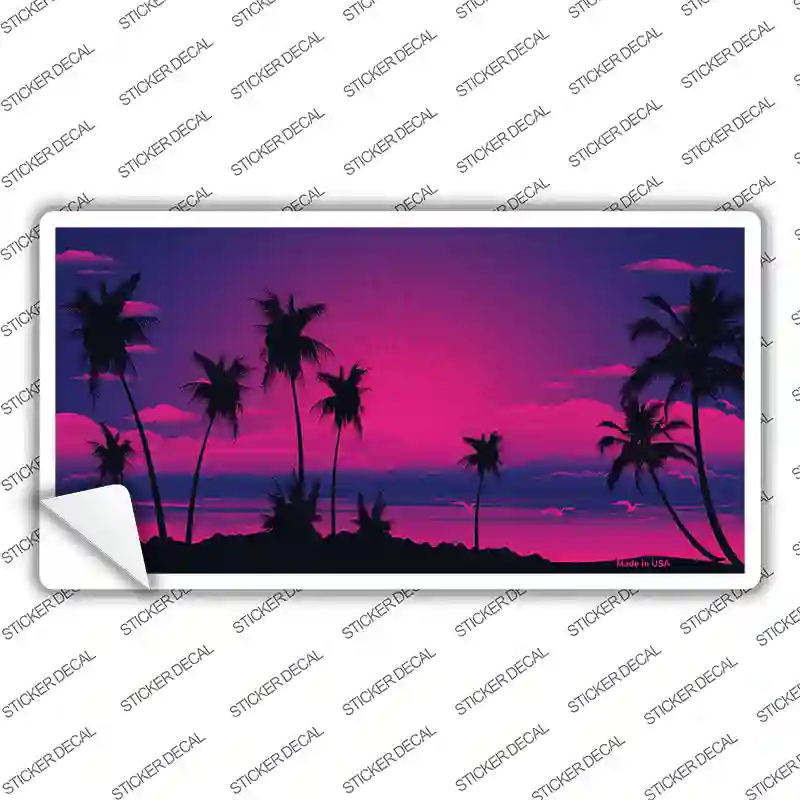 Sunset Pink Novelty Sticker Decal