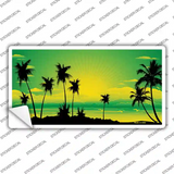 Sunset Yellow Green Novelty Sticker Decal