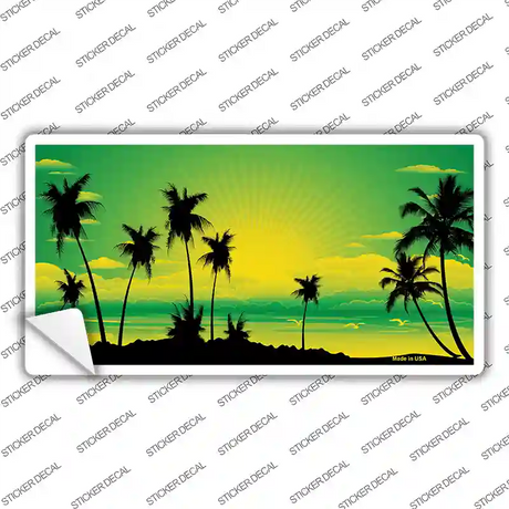 Sunset Yellow Green Novelty Sticker Decal