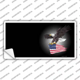 Eagle Flag Offset Novelty Sticker Decal