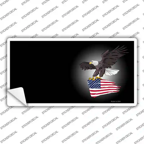 Eagle Flag Offset Novelty Sticker Decal