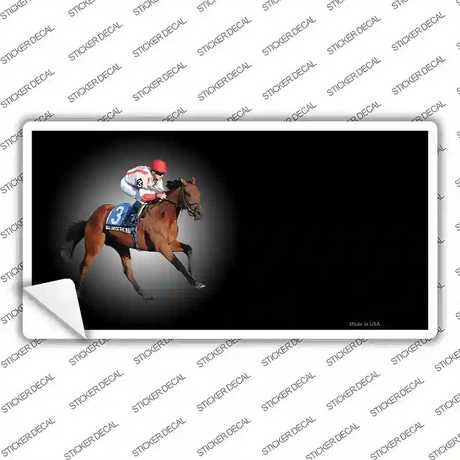 Horse Racing Offset Novelty Sticker Decal