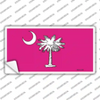 South Carolina Flag Pink Novelty Sticker Decal