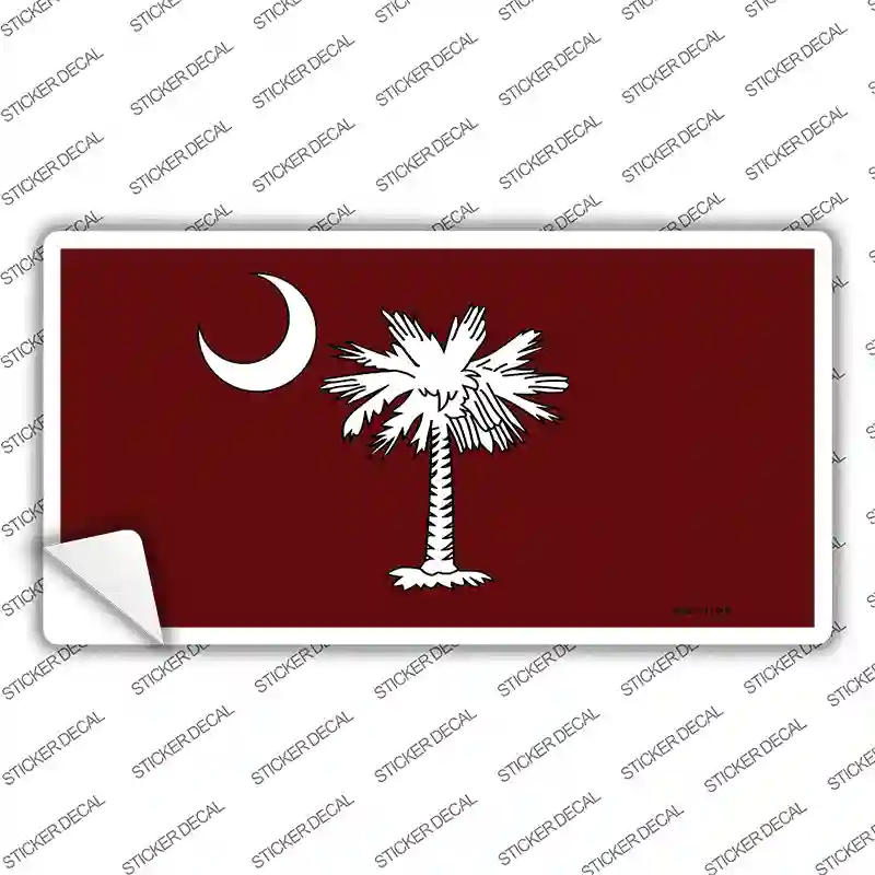 South Carolina Flag Burgundy Novelty Sticker Decal