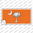 South Carolina Flag Orange Novelty Sticker Decal
