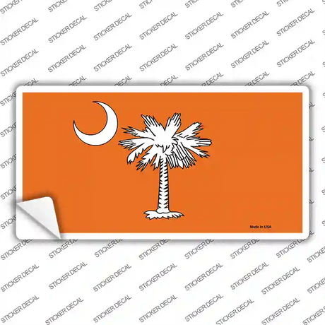 South Carolina Flag Orange Novelty Sticker Decal