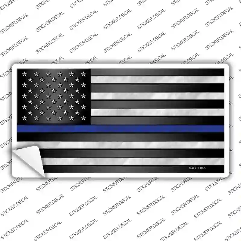 American Flag Thin Blue Line Flag Novelty Sticker Decal