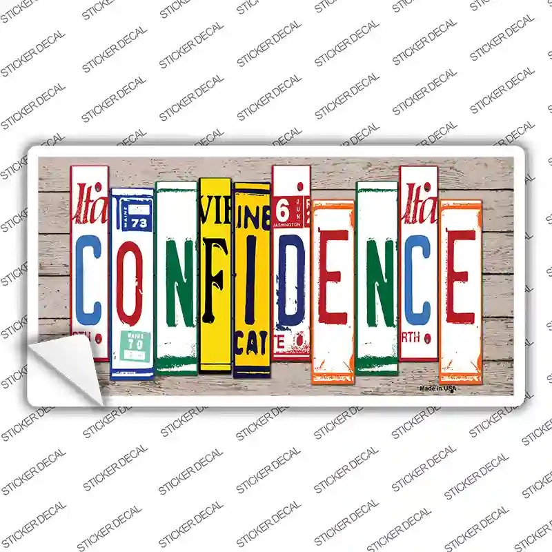 Confidence Wood Art Novelty Sticker Decal
