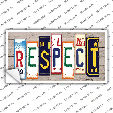Respect Wood Art Novelty Sticker Decal
