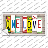 One Love Wood Art Novelty Sticker Decal