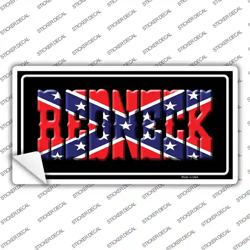 Redneck Confederate Flag Novelty Sticker Decal