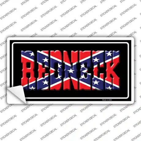 Redneck Confederate Flag Novelty Sticker Decal