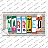 Married Wood Art Novelty Sticker Decal