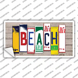 Beach Wood Art Novelty Sticker Decal