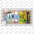 Damn Hot Wood Art Novelty Sticker Decal