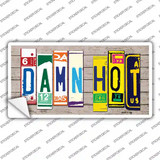Damn Hot Wood Art Novelty Sticker Decal
