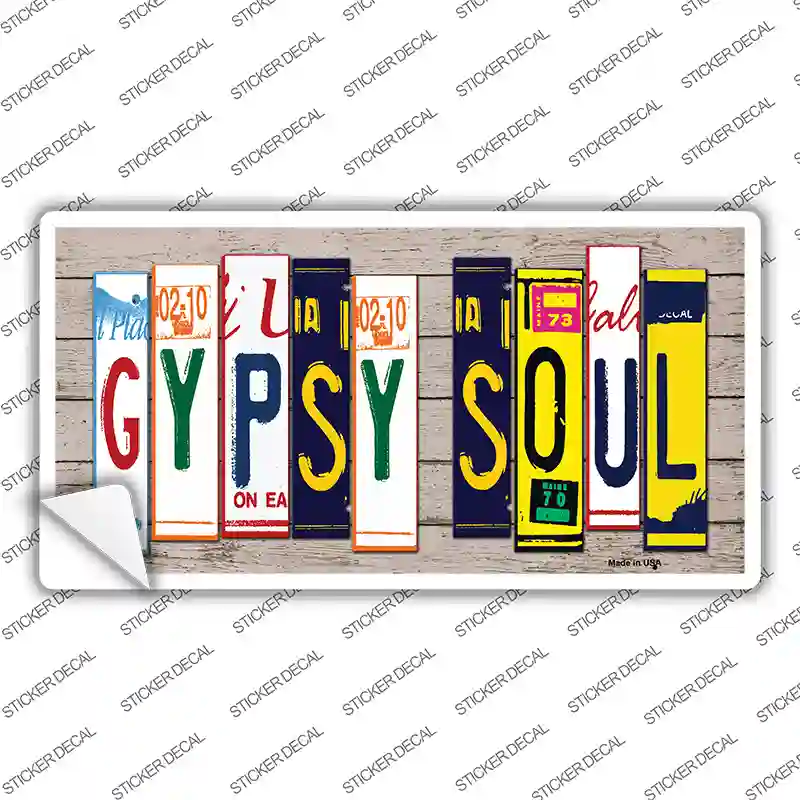 Gypsy Soul Wood Art Novelty Sticker Decal