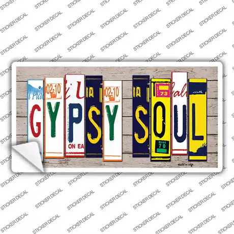 Gypsy Soul Wood Art Novelty Sticker Decal