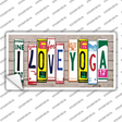 I Love Yoga Wood Art Novelty Sticker Decal