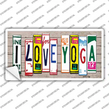 I Love Yoga Wood Art Novelty Sticker Decal