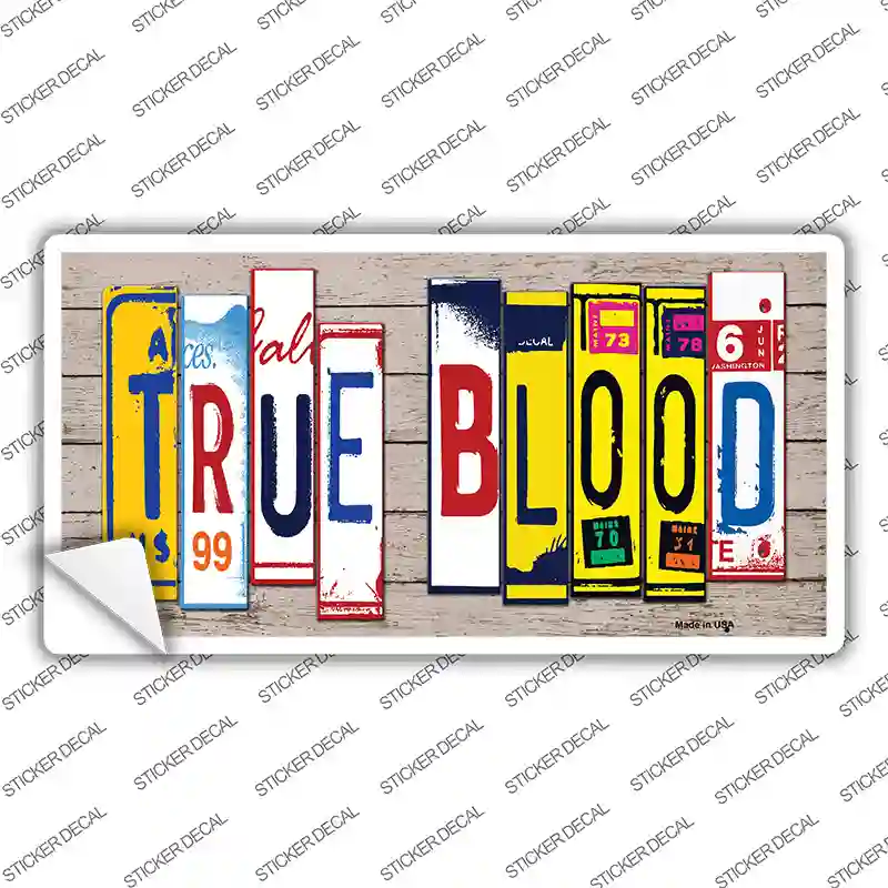 True Blood Wood Art Novelty Sticker Decal