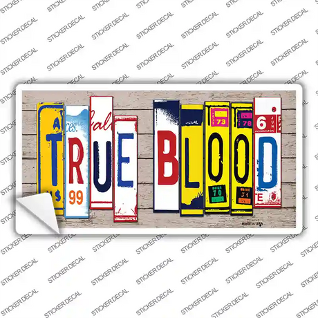 True Blood Wood Art Novelty Sticker Decal