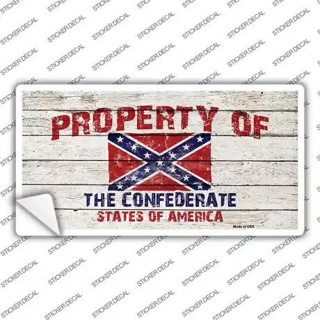 Property Of Confederate States Novelty Sticker Decal