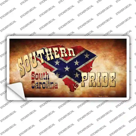 Southern Pride South Carolina Novelty Sticker Decal