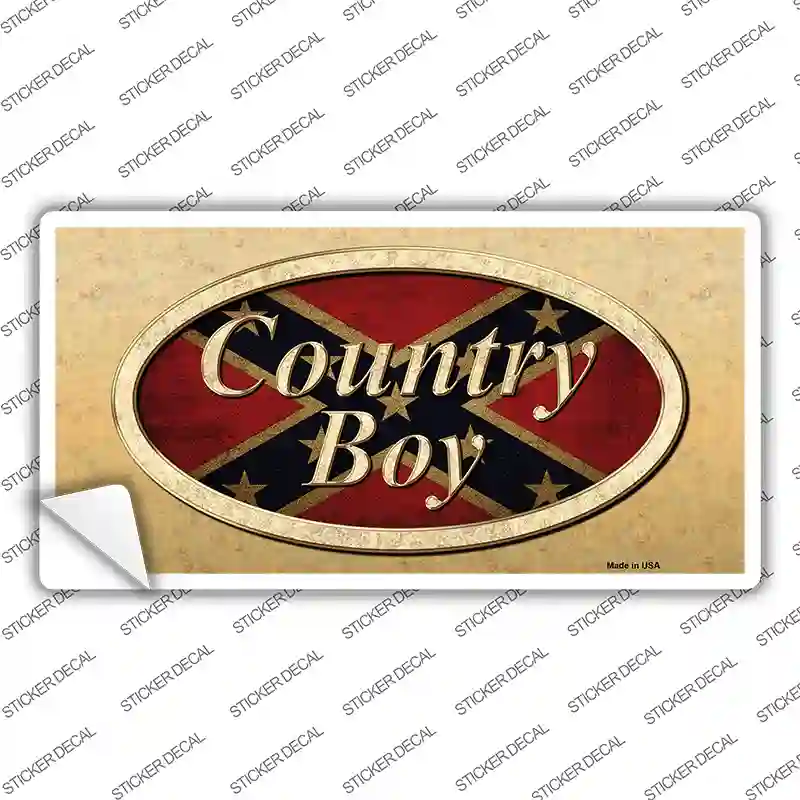 Country Boy Novelty Sticker Decal