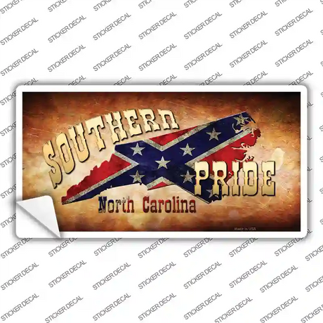 Southern Pride North Carolina Novelty Sticker Decal