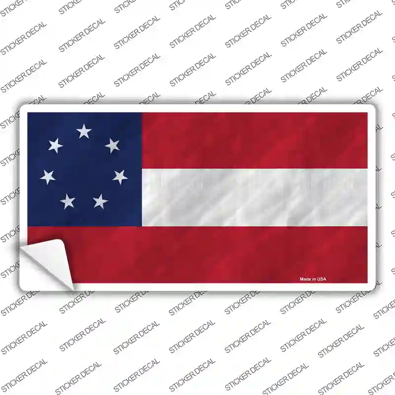Confederate Flag First 7 Stars Novelty Sticker Decal