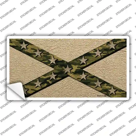 Confederate Stripes Camo Novelty Sticker Decal