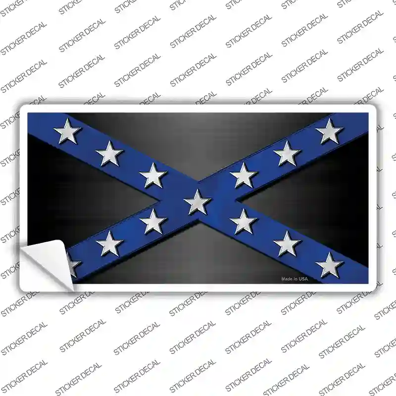 Confederate Stripes Blue Novelty Sticker Decal