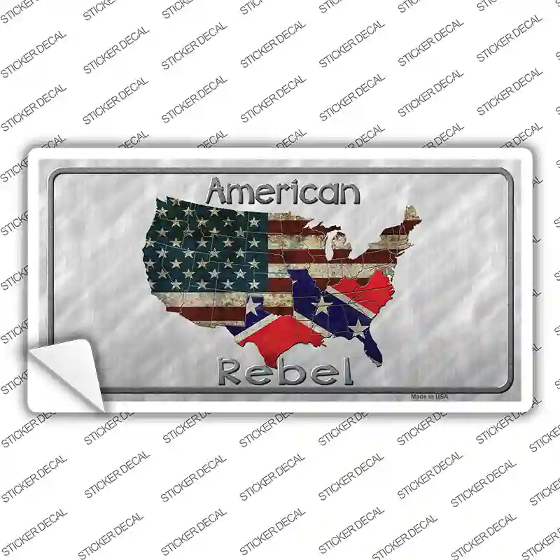 American Rebel Map Novelty Sticker Decal