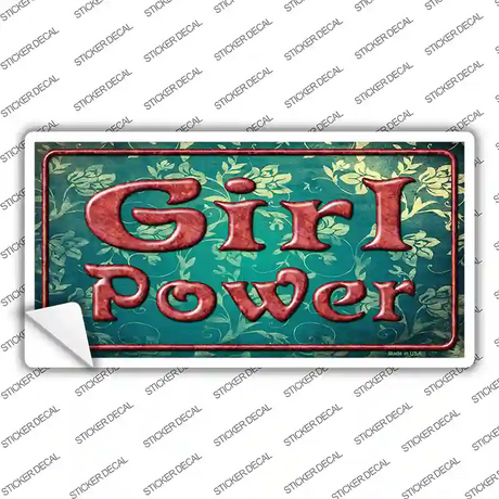 Girl Power Flowers Novelty Sticker Decal
