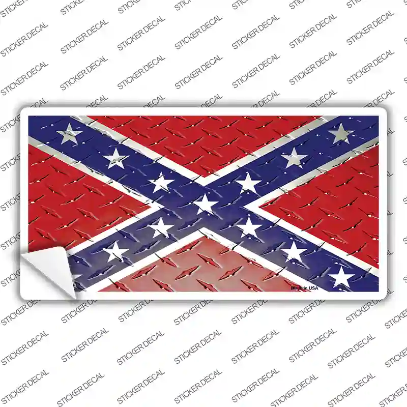 Confederate Flag Diamond Novelty Sticker Decal