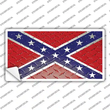 Confederate Flag Diamond Novelty Sticker Decal