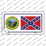 Confederate Flag North Carolina Seal Novelty Sticker Decal