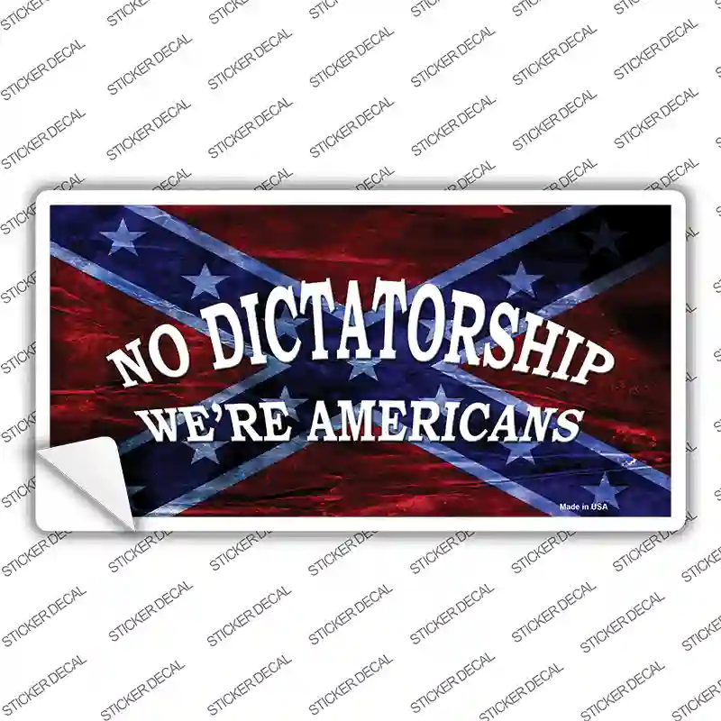 No Dictatorship Novelty Sticker Decal