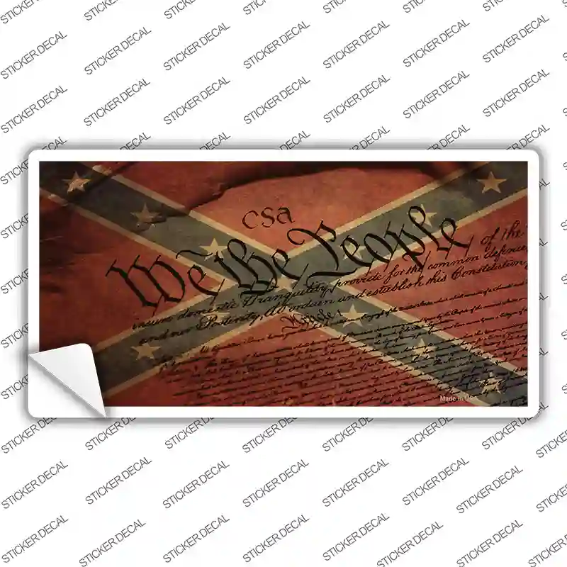 We The People Confederate Novelty Sticker Decal