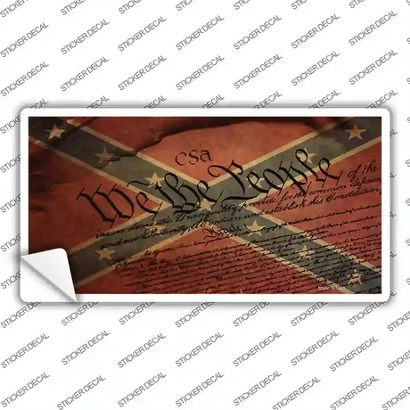 We The People Confederate Novelty Sticker Decal