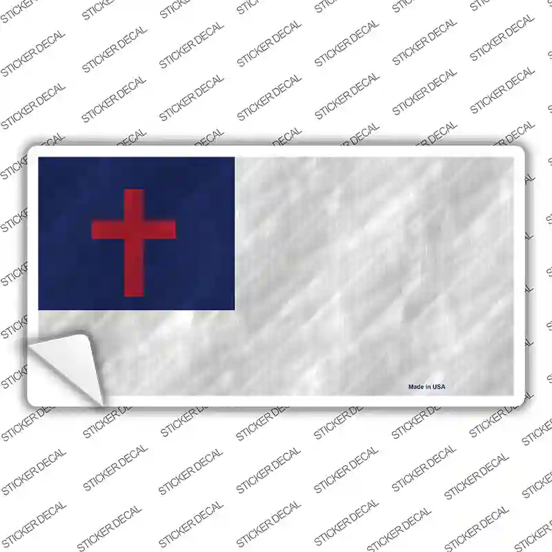 Christian Flag Novelty Sticker Decal