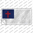 Christian Flag Novelty Sticker Decal