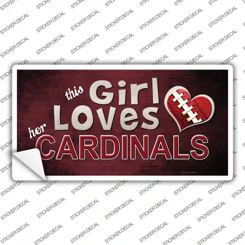 This Girl Loves Her Cardinals Novelty Sticker Decal