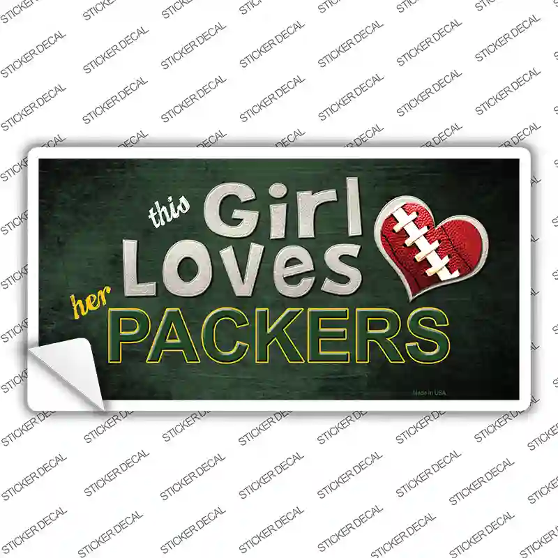 This Girl Loves Her Packers Novelty Sticker Decal